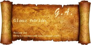 Glasz Adrián névjegykártya